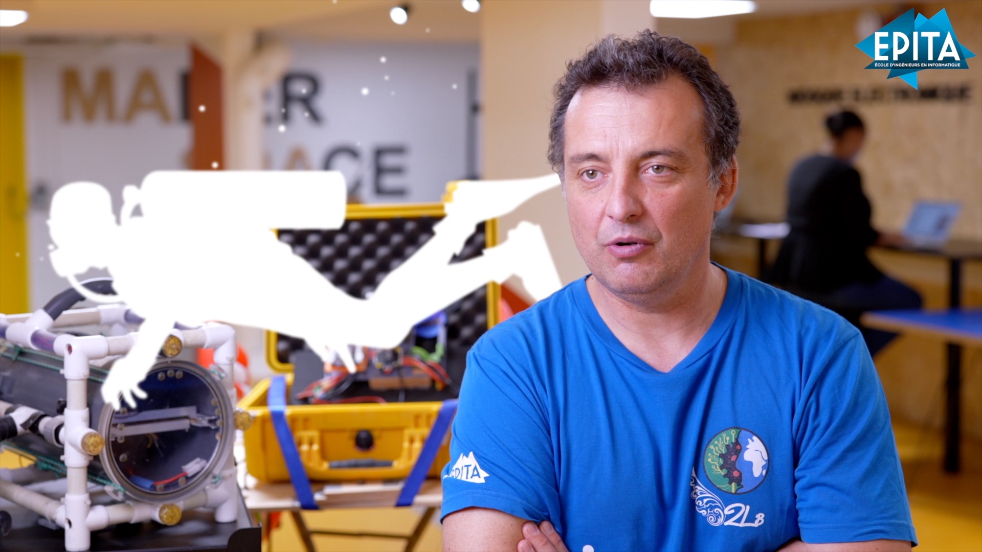 Film pédagogique Prise de parole de Laurent Beaudoin, enseignant-chercheur de l'équipe robotique d'exploration à l'EPITA.